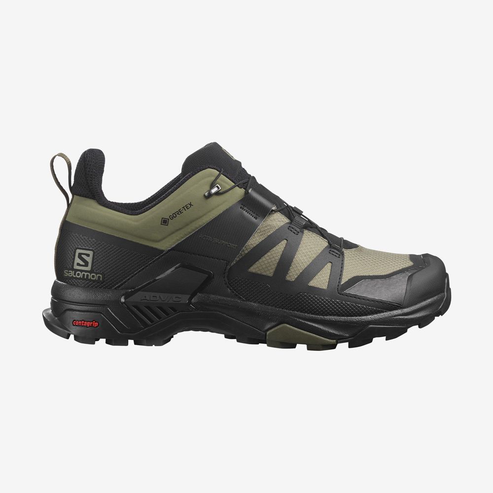 Zapatillas Trekking Salomon Hombre Verde - Salomon Argentina X ULTRA 4 WIDE GORE-TEX,572460-KLH